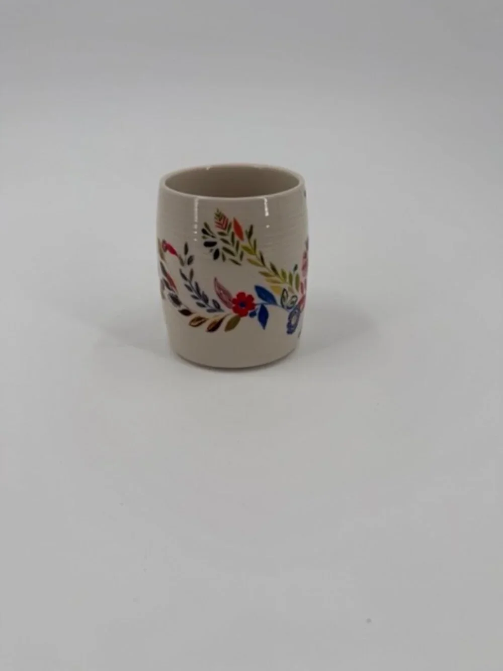 Anthropologie Mug Starla M Hoffman Monogram Letter 'J ' Petal Palette Coffee Cup